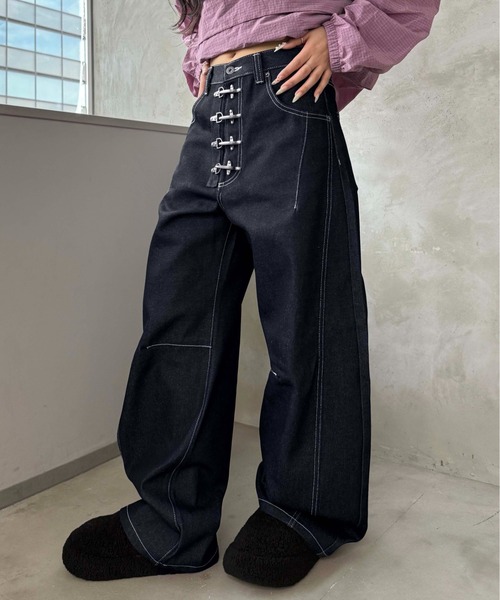 sedacle(セダクル)の「ファイヤーマンリジットカーブデニム(デニムパンツ・メンズ・インディゴブルー/ブラック・SMALL/MEDIUM/LARGE)」の11枚目の写真