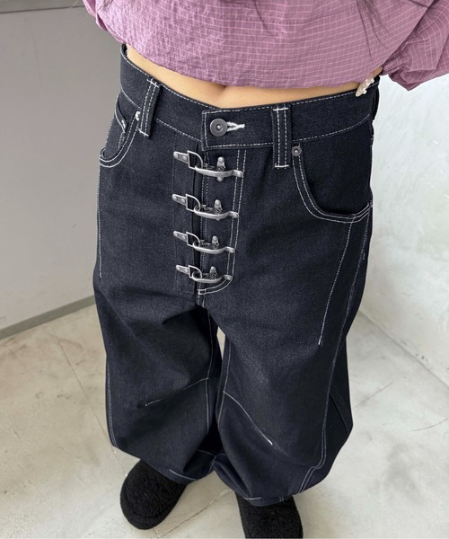 sedacle(セダクル)の「ファイヤーマンリジットカーブデニム(デニムパンツ・メンズ・インディゴブルー/ブラック・SMALL/MEDIUM/LARGE)」の13枚目の写真