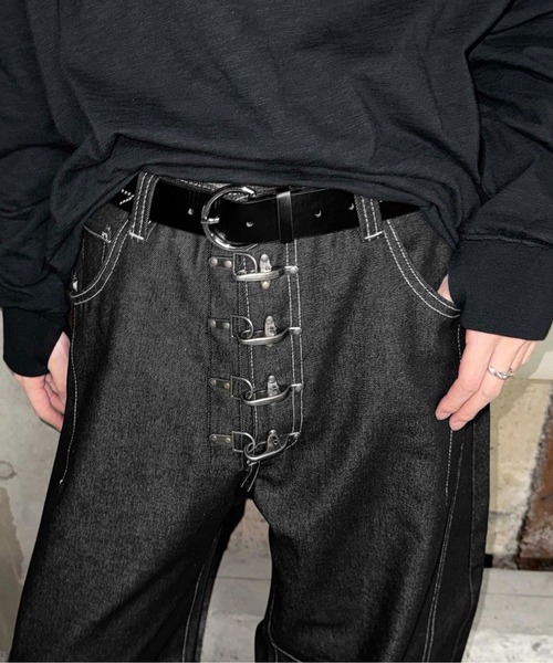 sedacle(セダクル)の「ファイヤーマンリジットカーブデニム(デニムパンツ・メンズ・インディゴブルー/ブラック・SMALL/MEDIUM/LARGE)」の6枚目の写真