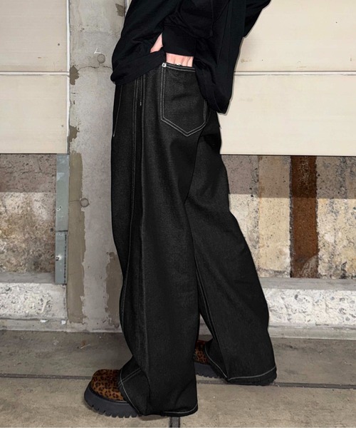 sedacle(セダクル)の「ファイヤーマンリジットカーブデニム(デニムパンツ・メンズ・インディゴブルー/ブラック・SMALL/MEDIUM/LARGE)」の3枚目の写真