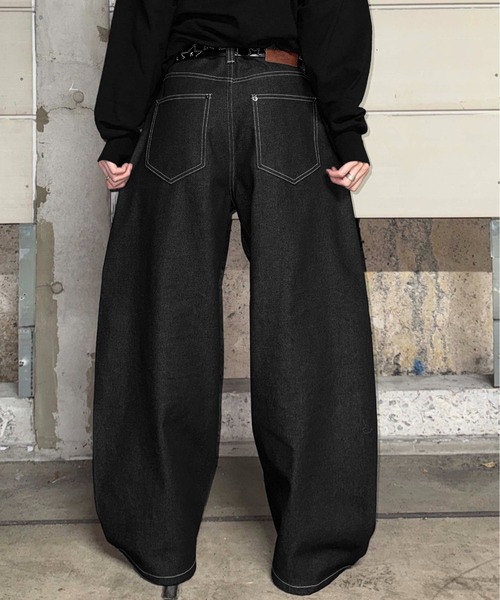 sedacle(セダクル)の「ファイヤーマンリジットカーブデニム(デニムパンツ・メンズ・インディゴブルー/ブラック・SMALL/MEDIUM/LARGE)」の4枚目の写真