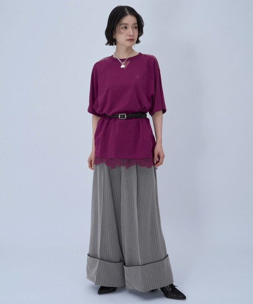 HARE（ハレ）の「パイピングワイドパンツ(HARE)（その他パンツ・レディース・ブラック/グレー・FREE）」の8枚目の写真