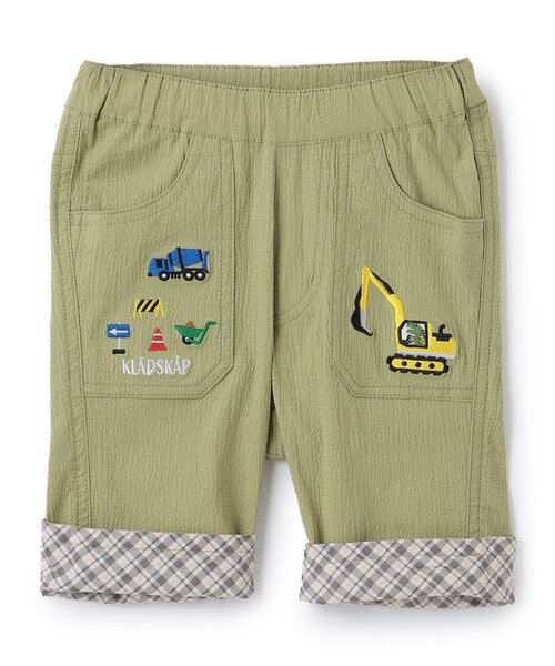 kladskap（クレードスコープ）の「重機裾折り返し6分丈パンツ（その他パンツ・キッズ・ブルー系その他/ライトカーキ・90cm/100cm/110cm/120cm）」の2枚目の写真