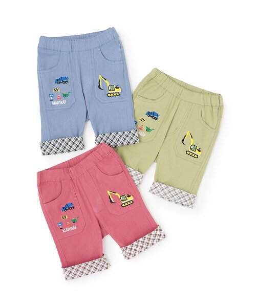 kladskap（クレードスコープ）の「重機裾折り返し6分丈パンツ（その他パンツ・キッズ・ブルー系その他/ライトカーキ・90cm/100cm/110cm/120cm）」の12枚目の写真