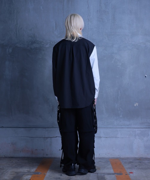 Amilige（アミリージュ）の「コウモリハート刺繍リボンバイカラーシャツ（シャツ/ブラウス・レディース・ホワイト×ブラック/ホワイト・FREE）」の17枚目の写真