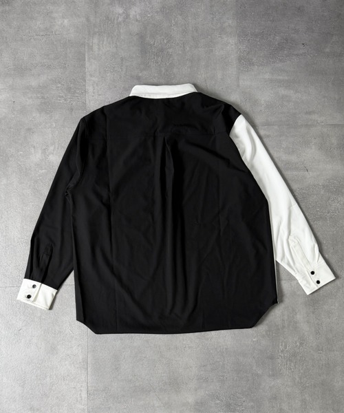 Amilige（アミリージュ）の「コウモリハート刺繍リボンバイカラーシャツ（シャツ/ブラウス・レディース・ホワイト×ブラック/ホワイト・FREE）」の21枚目の写真