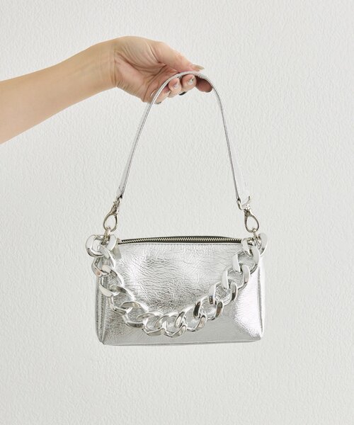 ear PAPILLONNER（イアパピヨネ）の「【kawa-kawa(カワカワ)】NO1535 incasマルチWAYポシェット（ショルダーバッグ・レディース・シルバー・FREE）」の10枚目の写真