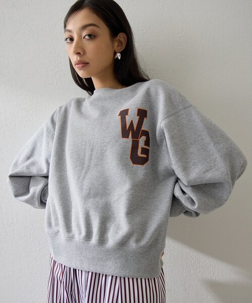 Whim Gazette（ウィムガゼット）の「ワンポイントロゴ裏毛プルオーバー（スウェット・レディース・グレー/ホワイト系その他・FREE）」の2枚目の写真