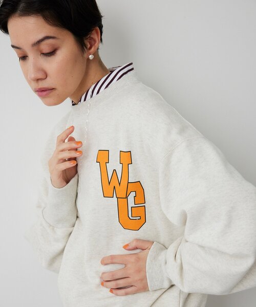 Whim Gazette（ウィムガゼット）の「ワンポイントロゴ裏毛プルオーバー（スウェット・レディース・グレー/ホワイト系その他・FREE）」の11枚目の写真
