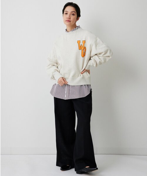 Whim Gazette（ウィムガゼット）の「ワンポイントロゴ裏毛プルオーバー（スウェット・レディース・グレー/ホワイト系その他・FREE）」の4枚目の写真