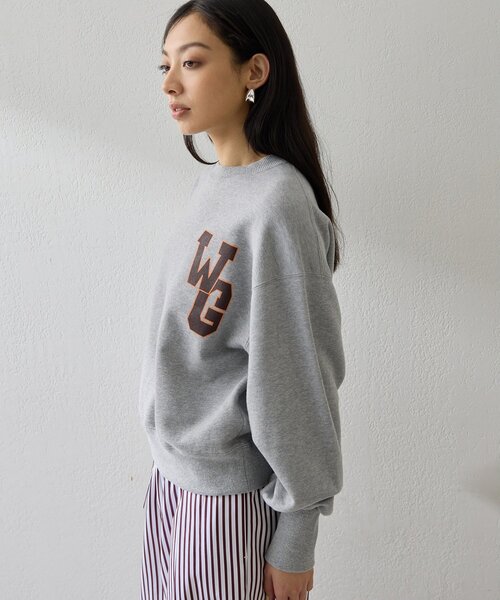 Whim Gazette（ウィムガゼット）の「ワンポイントロゴ裏毛プルオーバー（スウェット・レディース・グレー/ホワイト系その他・FREE）」の13枚目の写真