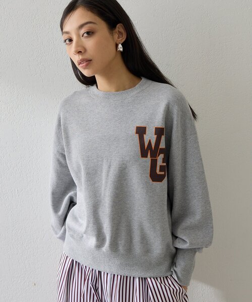Whim Gazette（ウィムガゼット）の「ワンポイントロゴ裏毛プルオーバー（スウェット・レディース・グレー/ホワイト系その他・FREE）」の12枚目の写真