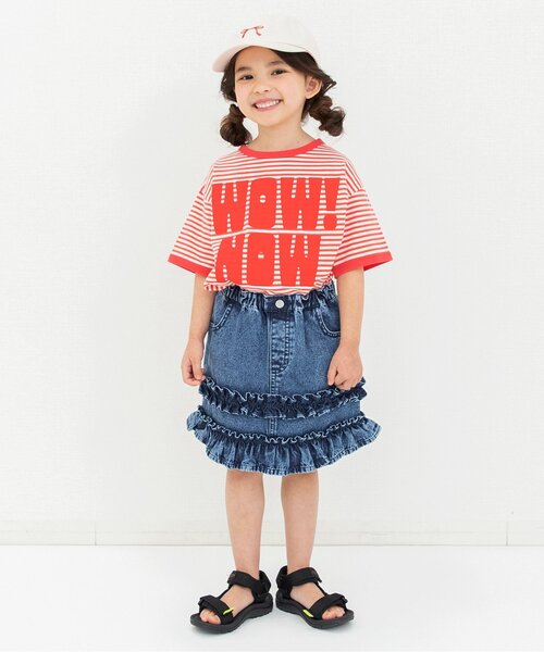 BREEZE（ブリーズ）の「【UVカット】リボン刺繍キャップ（キャップ・キッズ・ブルー/アイボリー/ピンク・50/54/58）」の4枚目の写真