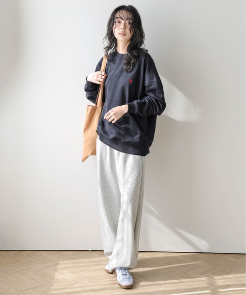 La-gemme(ラジェム)の「U.S. POLO ASSN. ワンポイント刺繍スウェット(スウェット・レディース・杢グレー/ブラック/ベージュ/ネイビー/チャコール/ホワイト・フリー)」の8枚目の写真