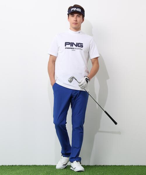 PING(ピン)の「【PING APPAREL】アップリケ半袖ハイネックシャツ <NATIVE> (MENS)(Tシャツ/カットソー・メンズ・ホワイト/ベージュ/ネイビー/ブルー・L/LL/M/S/LL1)」の5枚目の写真