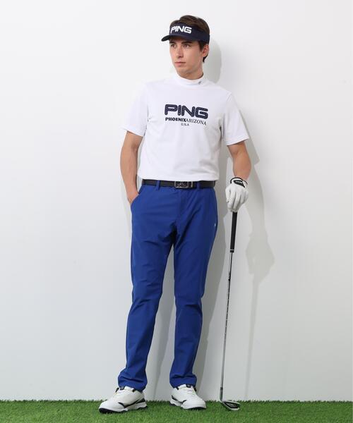 PING(ピン)の「【PING APPAREL】アップリケ半袖ハイネックシャツ <NATIVE> (MENS)(Tシャツ/カットソー・メンズ・ホワイト/ベージュ/ネイビー/ブルー・L/LL/M/S/LL1)」の6枚目の写真