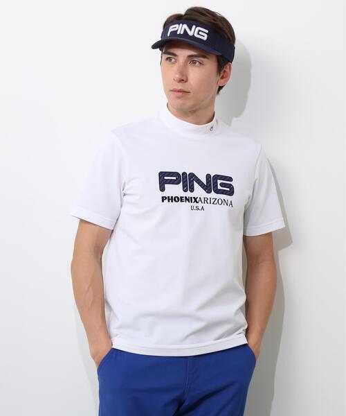 PING(ピン)の「【PING APPAREL】アップリケ半袖ハイネックシャツ <NATIVE> (MENS)(Tシャツ/カットソー・メンズ・ホワイト/ベージュ/ネイビー/ブルー・L/LL/M/S/LL1)」の7枚目の写真