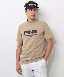 PING（ピン）の「【PING APPAREL】アップリケ半袖ハイネックシャツ ＜NATIVE＞ (MENS)（Tシャツ/カットソー）」