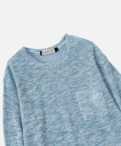 VASTIC(バスティック)の「ボカシポケットニット_ブルー(ニット/セーター・メンズ・ブルー・MEDIUM/LARGE)」の3枚目の写真