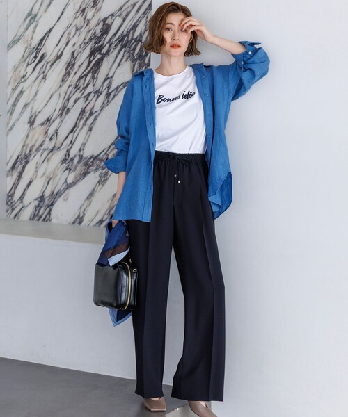 23区 S(ニジュウサンクチイサイサイズ)の「LIBECOリネン ベーシック シャツ(シャツ/ブラウス・レディース・オレンジ系/ベージュ系/ピンク系1/ブルー系/スカイブルー系1/ホワイト系・32)」の19枚目の写真