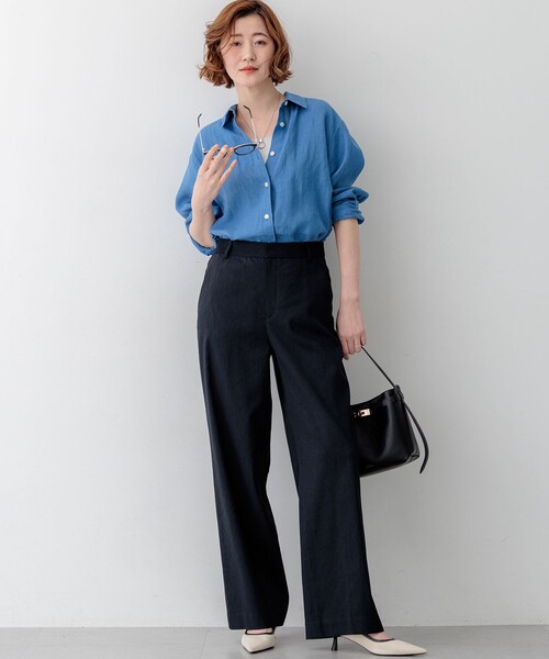 23区 S(ニジュウサンクチイサイサイズ)の「LIBECOリネン ベーシック シャツ(シャツ/ブラウス・レディース・オレンジ系/ベージュ系/ピンク系1/ブルー系/スカイブルー系1/ホワイト系・32)」の20枚目の写真