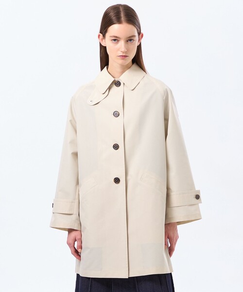 MACKINTOSH PHILOSOPHY(マッキントッシュ フィロソフィー)の「【WELBURY(ウェルべリー)】レインウェザークロス製(ステンカラーコート・レディース・ベージュ/ダークネイビー/ブルー系その他2/ライトグレー・38)」の2枚目の写真