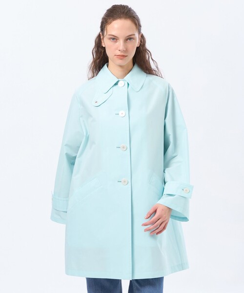 MACKINTOSH PHILOSOPHY(マッキントッシュ フィロソフィー)の「【WELBURY(ウェルべリー)】レインウェザークロス製(ステンカラーコート・レディース・ベージュ/ダークネイビー/ブルー系その他2/ライトグレー・38)」の4枚目の写真