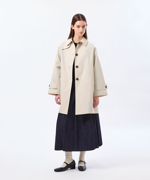 MACKINTOSH PHILOSOPHY(マッキントッシュ フィロソフィー)の「【WELBURY(ウェルべリー)】レインウェザークロス製(ステンカラーコート・レディース・ベージュ/ダークネイビー/ブルー系その他2/ライトグレー・38)」の5枚目の写真