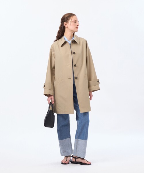 MACKINTOSH PHILOSOPHY(マッキントッシュ フィロソフィー)の「【WELBURY(ウェルべリー)】レインウェザークロス製(ステンカラーコート・レディース・ベージュ/ダークネイビー/ブルー系その他2/ライトグレー・38)」の12枚目の写真