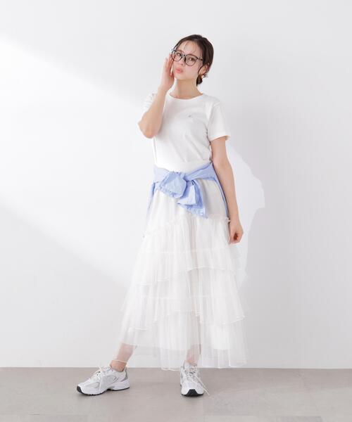 PROPORTION BODY DRESSING（プロポーションボディドレッシング）の「ランダムティアードチュールスカート / 1216120304（スカート・レディース・ピンク/ホワイト系その他/グレー・MEDIUM/P/S）」の18枚目の写真