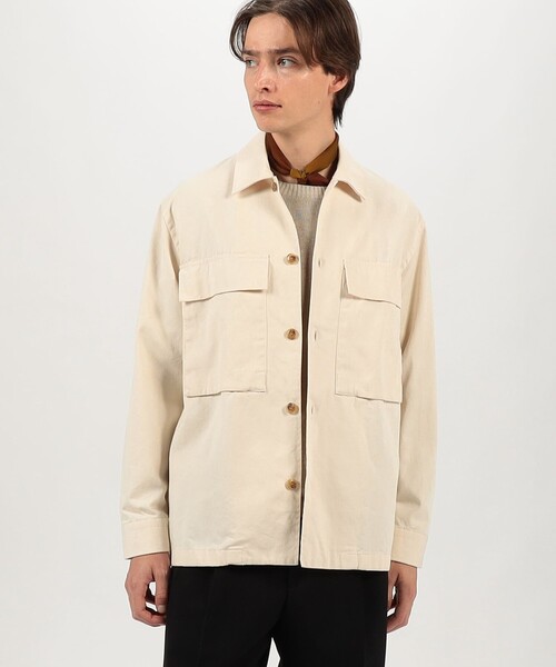 TOMORROWLAND （トゥモローランド）の「【別注】GUY ROVER コットン オーバーシャツ（ブルゾン・メンズ・アイボリー/ブラック/キャメル・S/M/L）」の4枚目の写真