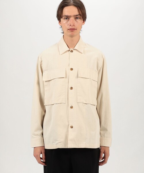 TOMORROWLAND （トゥモローランド）の「【別注】GUY ROVER コットン オーバーシャツ（ブルゾン・メンズ・アイボリー/ブラック/キャメル・S/M/L）」の5枚目の写真