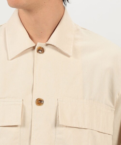 TOMORROWLAND （トゥモローランド）の「【別注】GUY ROVER コットン オーバーシャツ（ブルゾン・メンズ・アイボリー/ブラック/キャメル・S/M/L）」の9枚目の写真