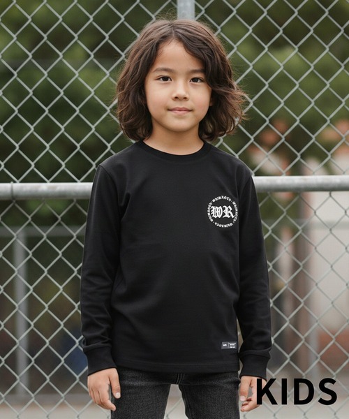 adamsJUGGLER(アダムスジャグラー)の「W/R R.S ベアーロンティーキッズ(Tシャツ/カットソー・キッズ・ブラック/ホワイト・100/110/120/130/150)」の8枚目の写真