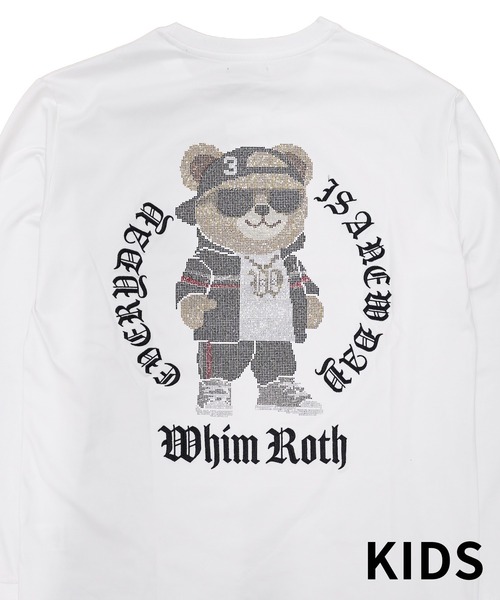 adamsJUGGLER(アダムスジャグラー)の「W/R R.S ベアーロンティーキッズ(Tシャツ/カットソー・キッズ・ブラック/ホワイト・100/110/120/130/150)」の9枚目の写真