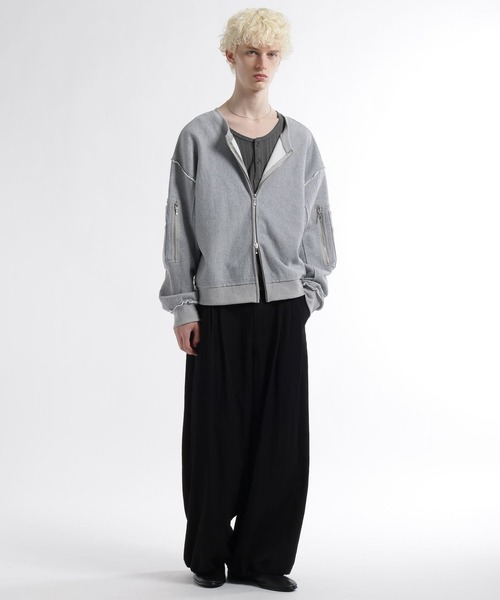 HARE（ハレ）の「ヘンリーネックリブタンク(HARE)（タンクトップ・メンズ・グレー/オフホワイト/ブラック・SMALL/MEDIUM）」の9枚目の写真