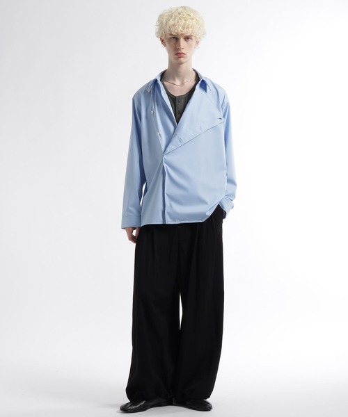 HARE（ハレ）の「ヘンリーネックリブタンク(HARE)（タンクトップ・メンズ・グレー/オフホワイト/ブラック・SMALL/MEDIUM）」の11枚目の写真