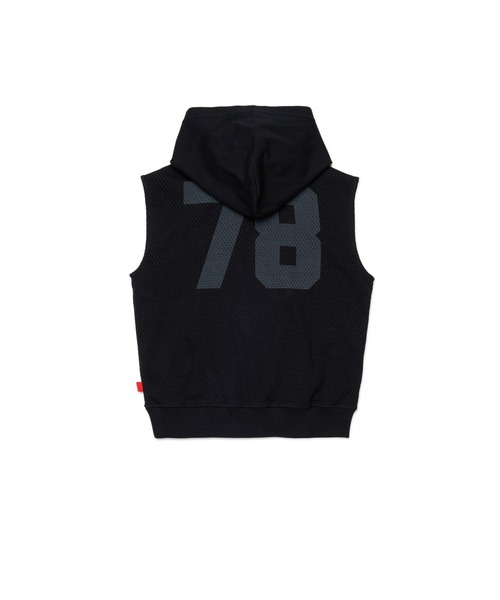 DIESEL（ディーゼル）の「キッズ スリーブレスプルオーバーパーカー SMESH OVER（パーカー・キッズ・レッド/ブラック・16Y/12Y/14Y/10Y/6Y/8Y/4Y）」の3枚目の写真