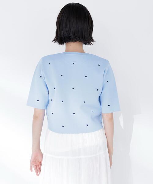 NATURAL BEAUTY BASIC(ナチュラルビューティーベーシック)の「【Oggi.jp掲載】◇ハート刺繍ニットジャケット(カーディガン/ボレロ・レディース・ブルー系その他6/ブルー系その他/ベージュ系その他/ホワイト系その他・FREE)」の8枚目の写真