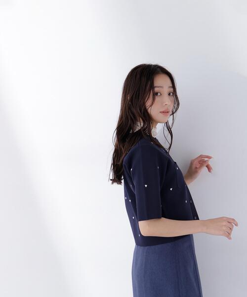 NATURAL BEAUTY BASIC(ナチュラルビューティーベーシック)の「【Oggi.jp掲載】◇ハート刺繍ニットジャケット(カーディガン/ボレロ・レディース・ブルー系その他6/ブルー系その他/ベージュ系その他/ホワイト系その他・FREE)」の19枚目の写真