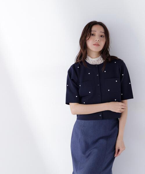 NATURAL BEAUTY BASIC(ナチュラルビューティーベーシック)の「【Oggi.jp掲載】◇ハート刺繍ニットジャケット(カーディガン/ボレロ・レディース・ブルー系その他6/ブルー系その他/ベージュ系その他/ホワイト系その他・FREE)」の21枚目の写真