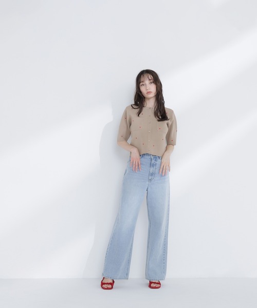 NATURAL BEAUTY BASIC（ナチュラルビューティーベーシック）の「◇ハート刺繍ニットジャケット（カーディガン/ボレロ・レディース・ブルー系その他6/ブルー系その他/ベージュ系その他/ホワイト系その他・FREE）」の16枚目の写真