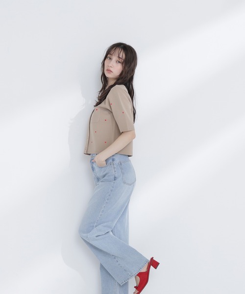 NATURAL BEAUTY BASIC（ナチュラルビューティーベーシック）の「◇ハート刺繍ニットジャケット（カーディガン/ボレロ・レディース・ブルー系その他6/ブルー系その他/ベージュ系その他/ホワイト系その他・FREE）」の18枚目の写真