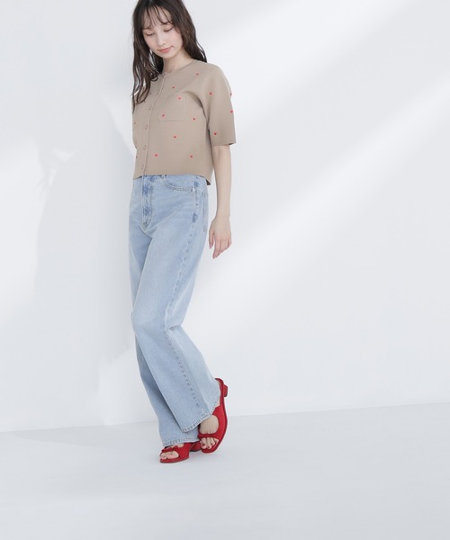 NATURAL BEAUTY BASIC（ナチュラルビューティーベーシック）の「◇ハート刺繍ニットジャケット（カーディガン/ボレロ・レディース・ブルー系その他6/ブルー系その他/ベージュ系その他/ホワイト系その他・FREE）」の22枚目の写真