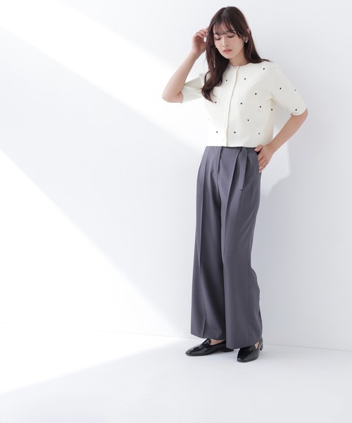 NATURAL BEAUTY BASIC（ナチュラルビューティーベーシック）の「◇ハート刺繍ニットジャケット（カーディガン/ボレロ・レディース・ブルー系その他6/ブルー系その他/ベージュ系その他/ホワイト系その他・FREE）」の11枚目の写真