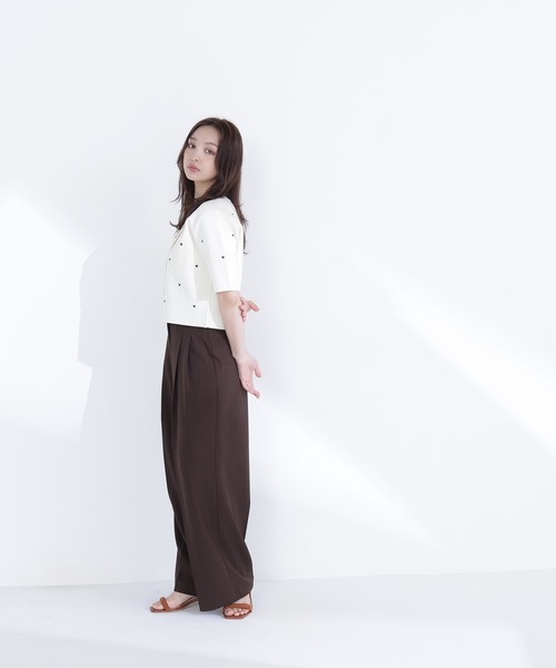 NATURAL BEAUTY BASIC（ナチュラルビューティーベーシック）の「◇ハート刺繍ニットジャケット（カーディガン/ボレロ・レディース・ブルー系その他6/ブルー系その他/ベージュ系その他/ホワイト系その他・FREE）」の7枚目の写真