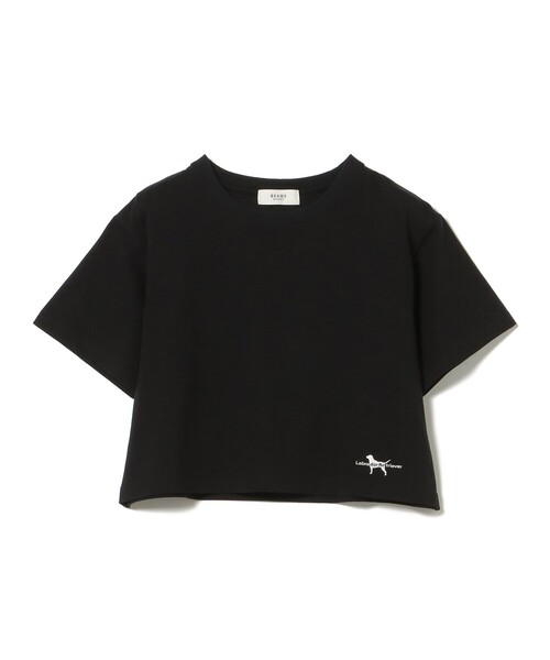 BEAMS HEART（ビームスハート）の「【7/31値下げ】【EXCLUSIVE】Labrador Retriever / シルケット風 チビTシャツ（Tシャツ/カットソー・レディース・オフホワイト/ブラック・FREE）」の2枚目の写真