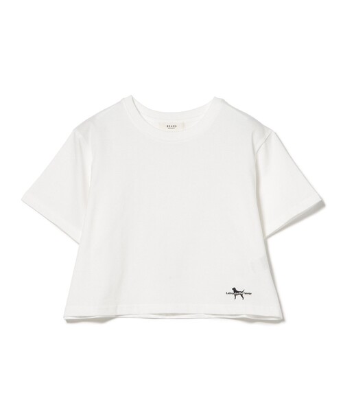 BEAMS HEART（ビームスハート）の「【7/31値下げ】【EXCLUSIVE】Labrador Retriever / シルケット風 チビTシャツ（Tシャツ/カットソー・レディース・オフホワイト/ブラック・FREE）」の11枚目の写真