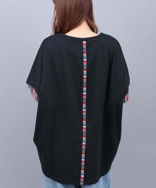 チチカカ（チチカカ）の「ドルマンコクーンジャカードプルオーバー（Tシャツ/カットソー・レディース・レッド/ブラック/ネイビー/ベージュ・FREE）」の6枚目の写真