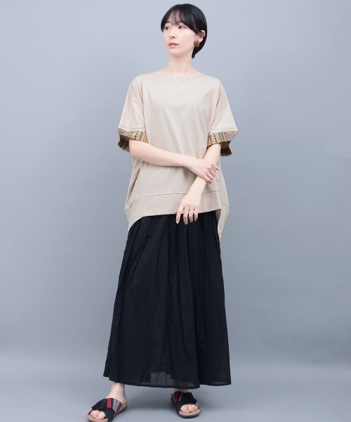 チチカカ（チチカカ）の「ドルマンコクーンジャカードプルオーバー（Tシャツ/カットソー・レディース・レッド/ブラック/ネイビー/ベージュ・FREE）」の7枚目の写真